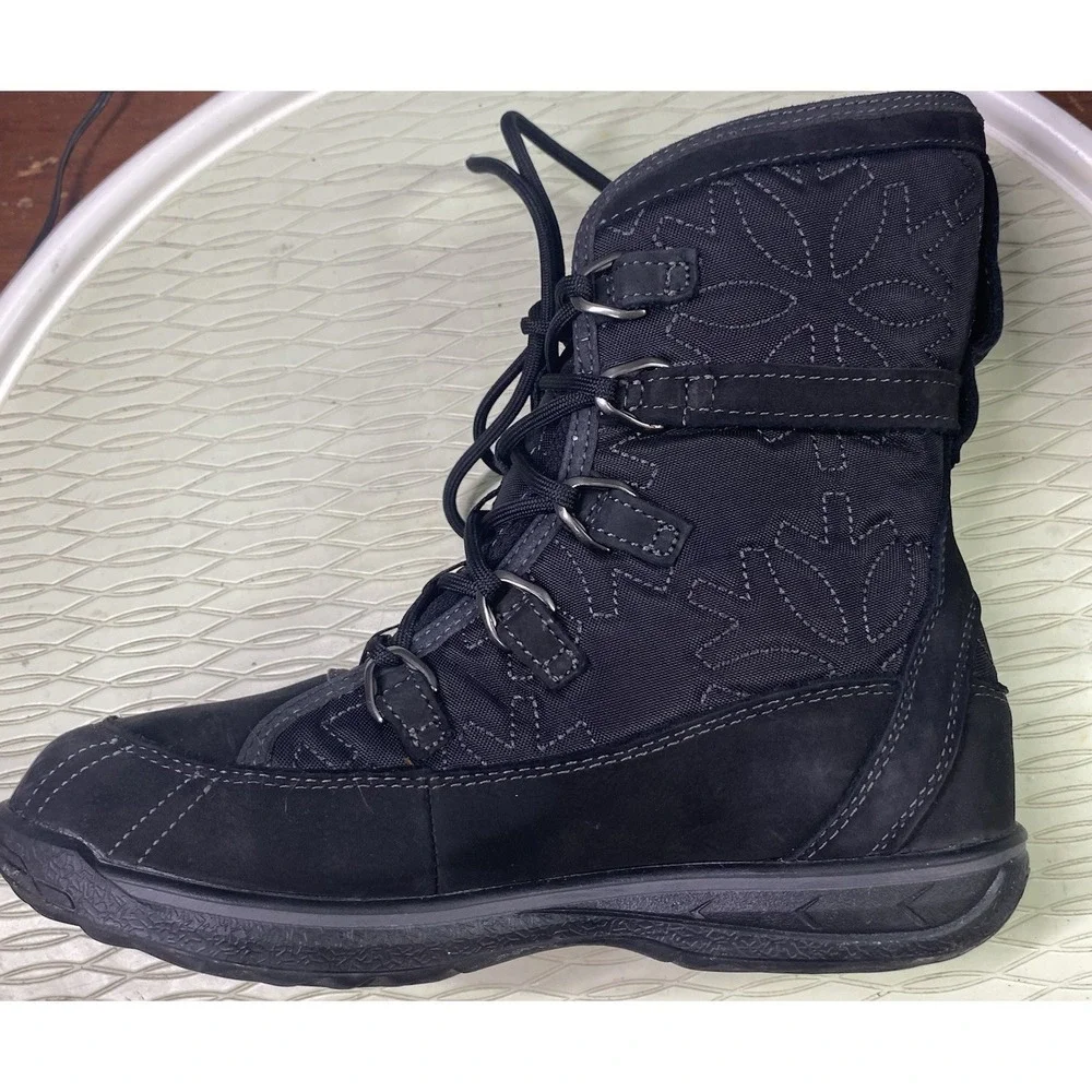 L.L. Bean Women‎ Insulated Winter Snow Ski Boots Black Waterproof Primaloft 6.5M